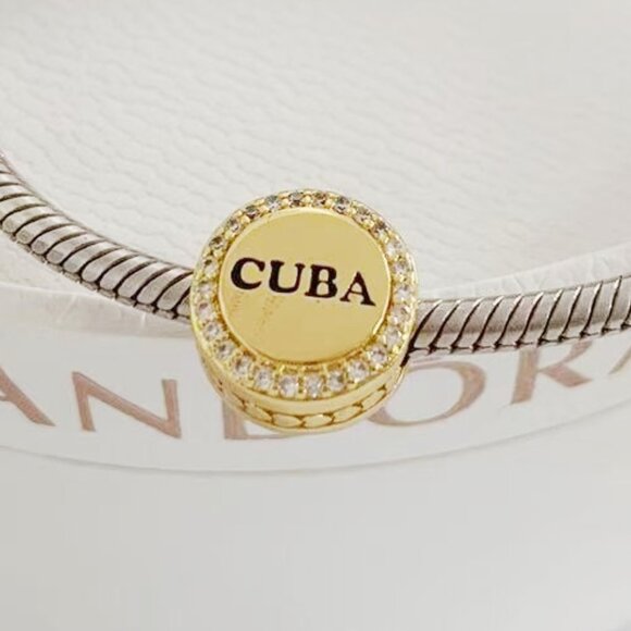 Pandora CUBA Flag pendant Gold-Plated - Picture 4 of 4